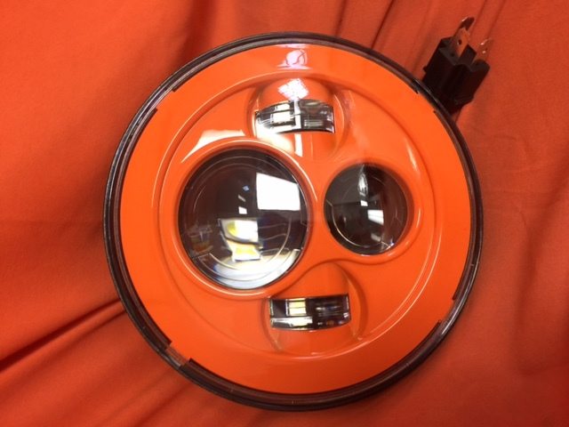 7" DAYMAKER Replacement ORANGE Projector HID LED Light Bulb Headlight Motorcycle Harley