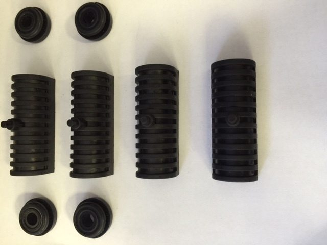 8 X Pieces Latex Rubber Grommets Support Cushion Harley Davidson Road King Hard Saddle Bag 90764-93 / 11464