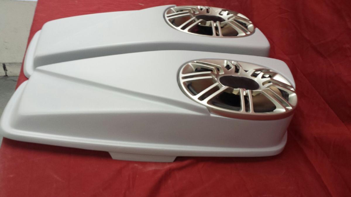 Harley 2014 - 2018 Model 6 x 9 Speaker Lids With POLK DB691 - Harley Touring Stretched / Exten?ded Saddlebags