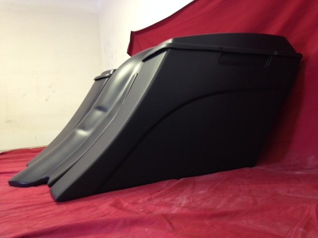 Harley Davidson 6" Extended Saddlebags Out & Down Bags Lids & Custom Rear Fender No Cut Outs - PROMO