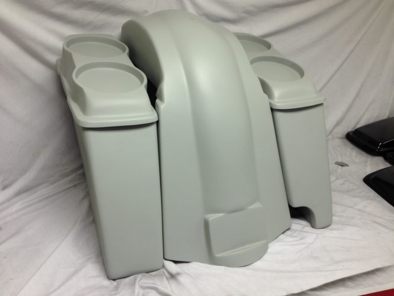 Harley Davidson Heritage Softail 4" Extended Saddlebags 6.5" Speaker Lids Fender Right Cutout