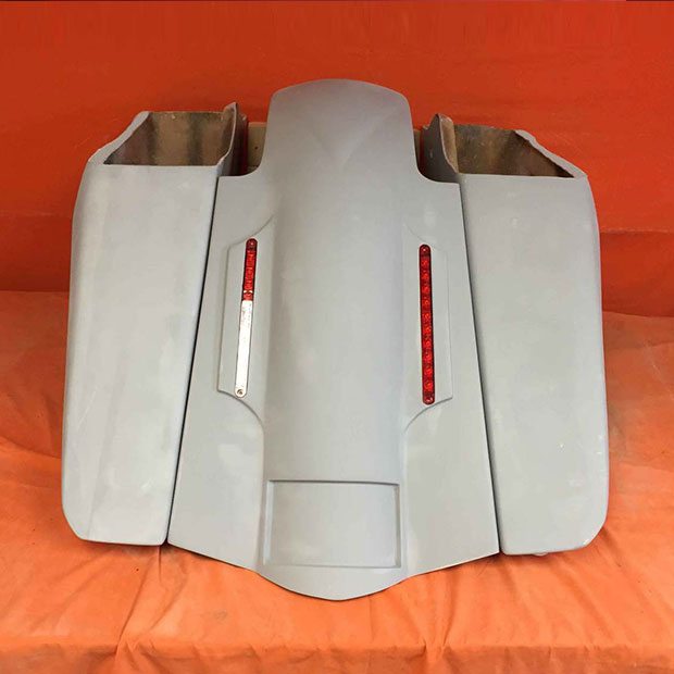 Harley Davidson 2014 - 2018 / 2015 5" Fifty Five Extended Stretched Saddlebag LED Fender Kit - No Cut Outs No Lids