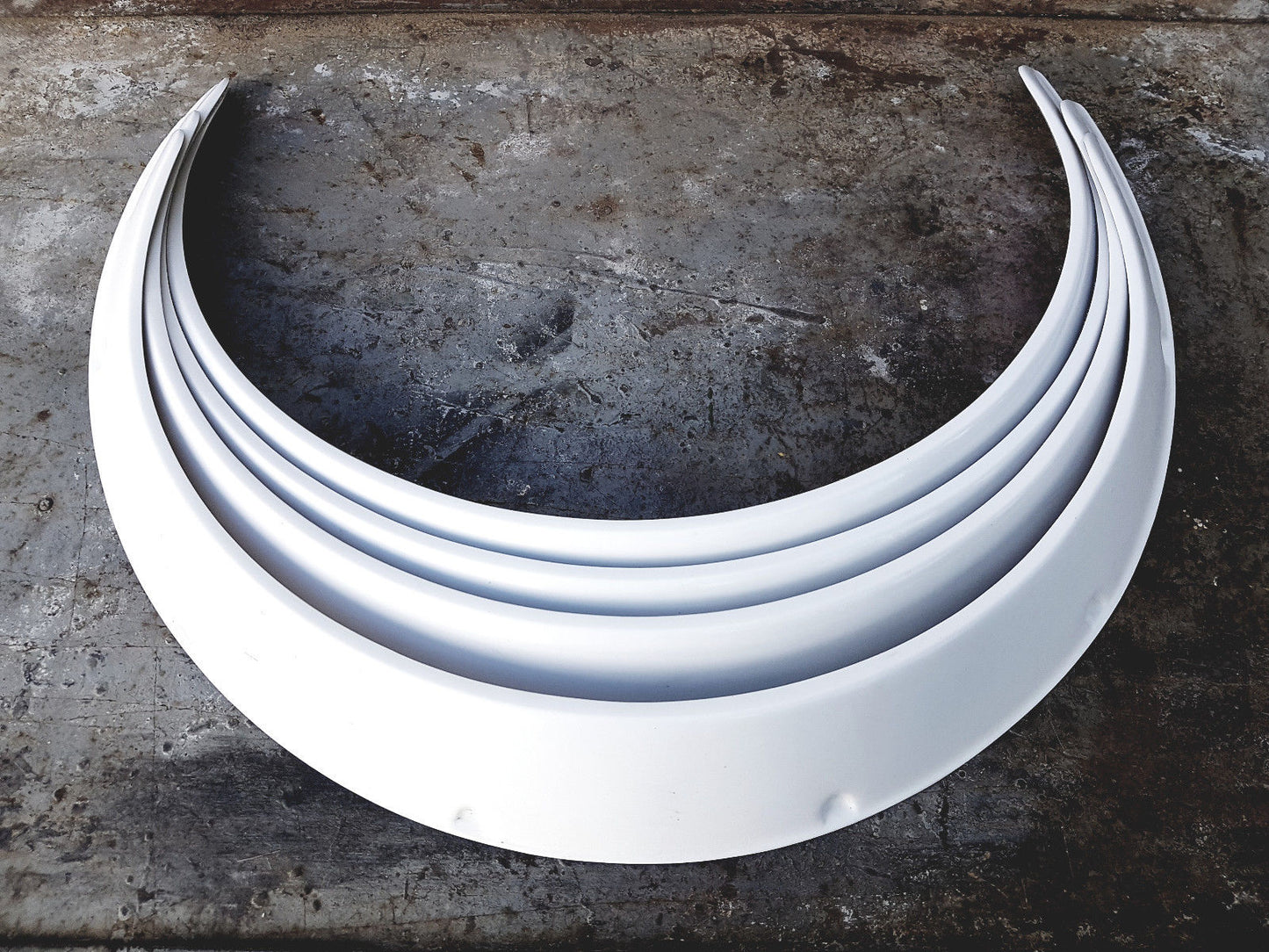 3" JDM Fender Flares Universal white fiberglass (4 pieces) NEW