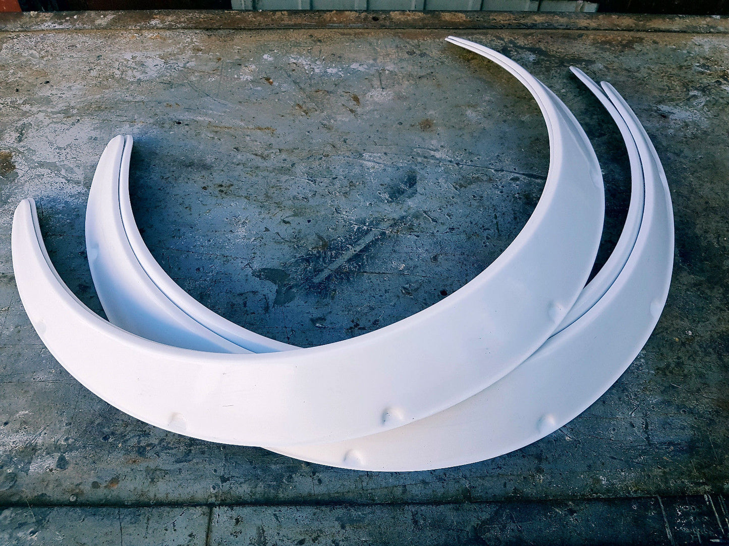 3" JDM Fender Flares Universal white fiberglass (4 pieces) NEW