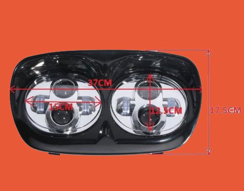 DUAL 5.75" DAYMAKER HID LED Replacement ROAD GLIDE Chrome Light Bulb Headlight Motorcycle Harley Bezel