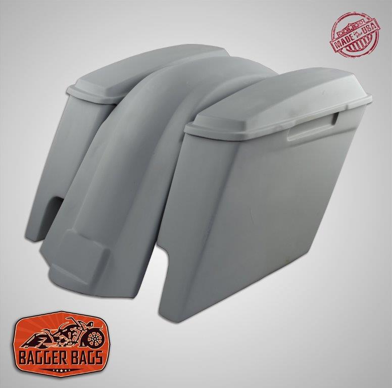 Yamaha Roadstar 1999 - 2007 6" Extended Stretched Saddlebags Rear Fender & lids Dual Cut Outs