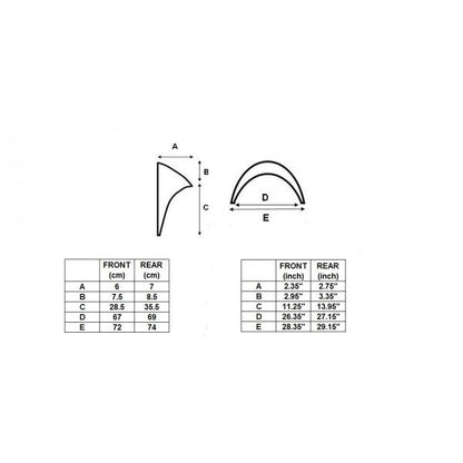 Universal Fender Flares For Corolla KE70 AE86, Starlet KP61, Datsun 510 120Y