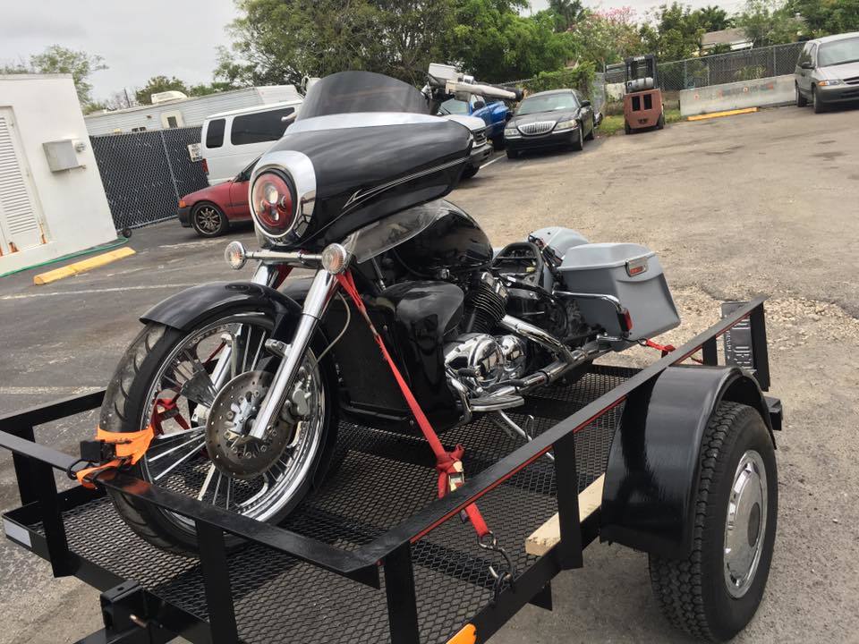 7" DAYMAKER Yamaha Royal Star Venture RED with RED Halo Projector HID LED Light Bulb Headlight Motorcycle