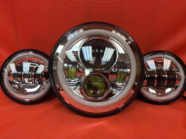 Harley, Honda, Suzuki, Yamaha, Kawasaki Led Daymaker Headlights