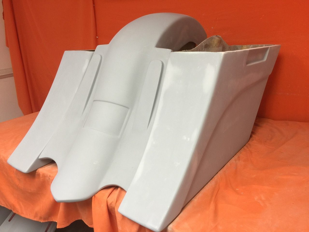 Honda Shadow 6" Extended Saddlebags Out &amp; Down Bags  Rear Fender No Cut Out