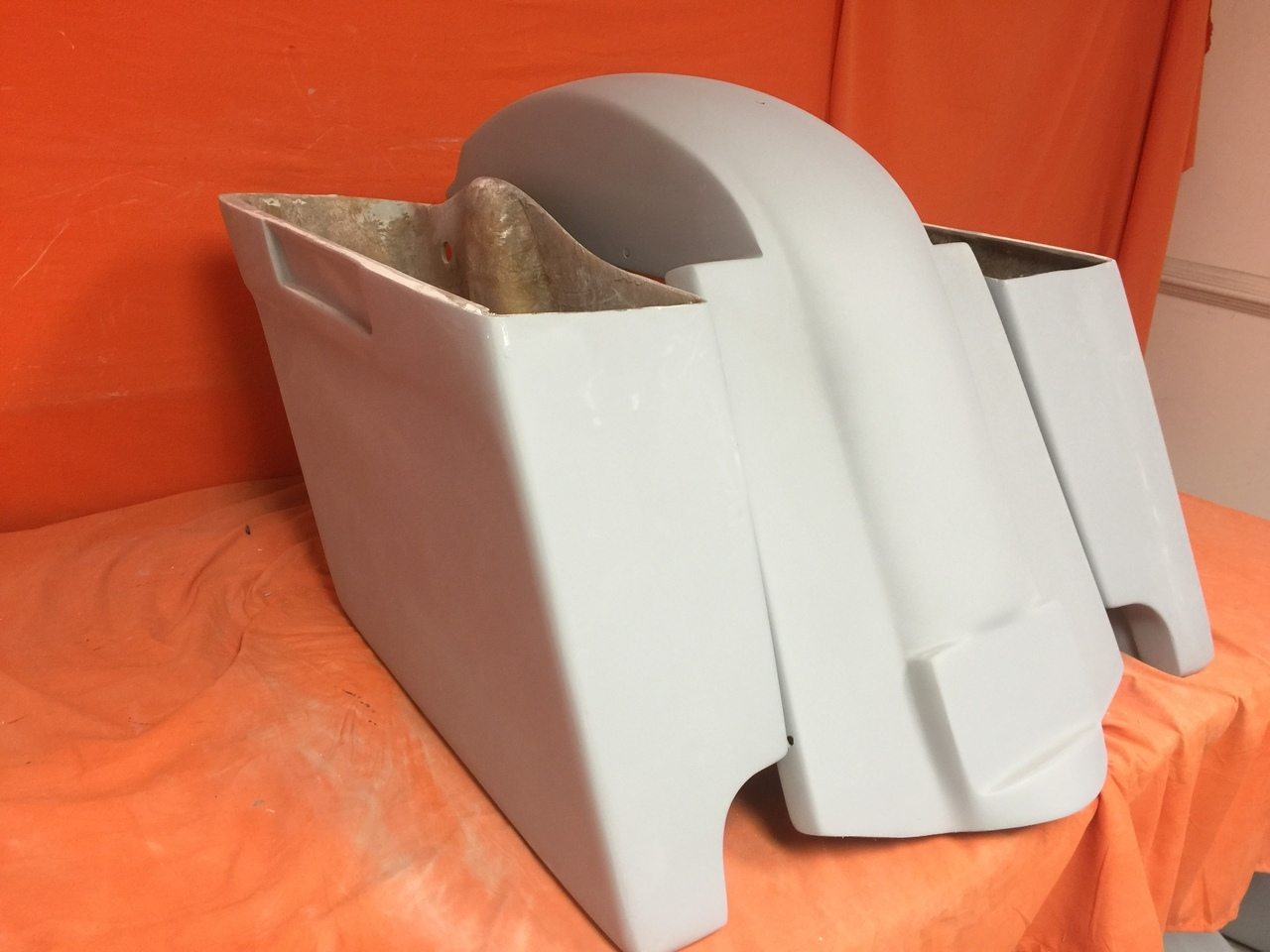 Honda Shadow Sabre 1100 4" Extended Saddlebags Bags   Rear Fender Dual Cut Out