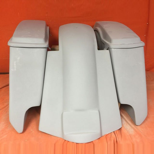 Honda Shadow Sabre 1100 5" Extended Saddlebags Bags   Rear Fender Dual Cut Out   Lids