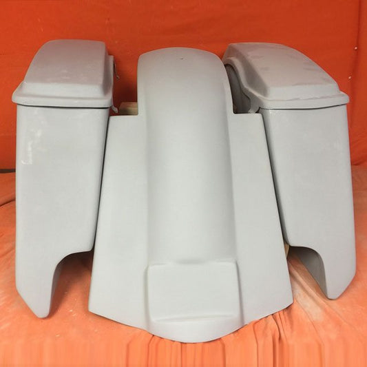 Honda Shadow Sabre 1100 5" Extended Saddlebags Bags   Rear Fender Dual Cut Out