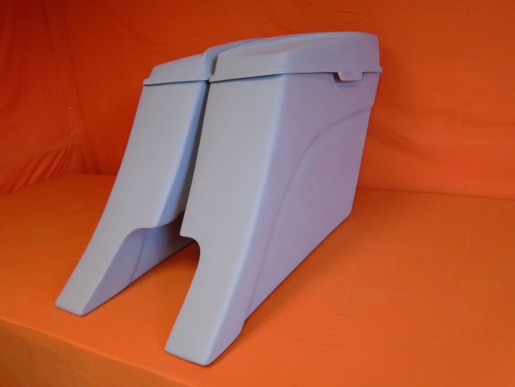 Harley Davidson 6" Extended Stretched Out & Down Saddlebags - 2014 - 2018  Model Style Bags   6 x 9 Speaker lids