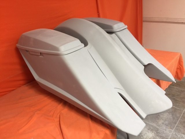 Harley Davidson 6" Trendsetter Extended Saddlebag Fender Kit - Right Side Cut Out   Lids / 2014 - 2018