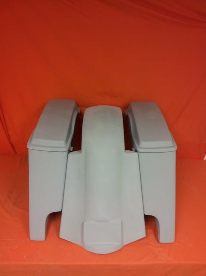 Harley Davidson 4" Extended Stretched Saddlebags   Lids & Replacement Fender 89 - 08