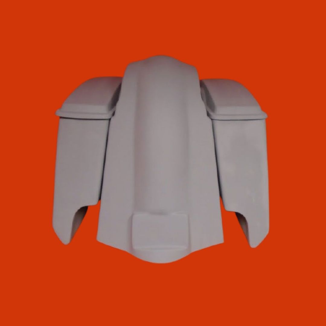 Harley Davidson 5" Softail Heritage Extended Stretched Saddlebags Lids Fender Dual CutOuts