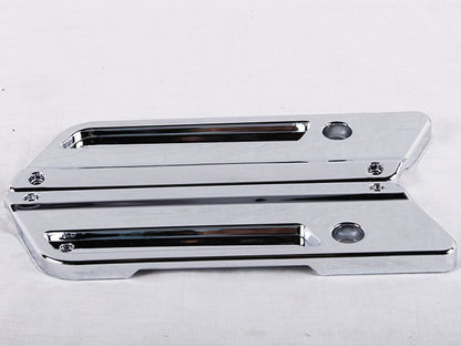 Chrome Latch Saddlebag Lids Hardware Cover Kit for Harley Touring Softail Saddlebag Lids