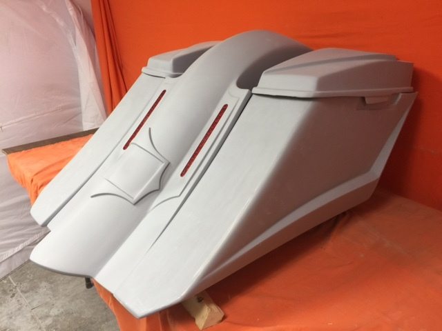 Harley Davidson 6" Trendsetter Extended Saddlebag LED Recess Plate Fender Kit - No Cut Outs   6 x 9 Speaker Lids / 2014 - 2018