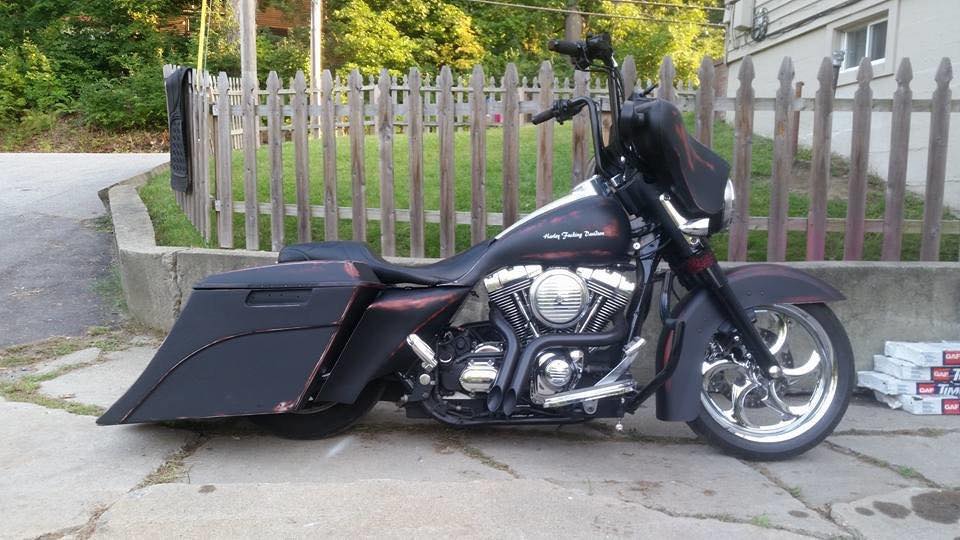 6” Down and Out Bag Kit for Harley Softail and Touring Bikes