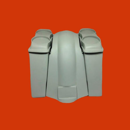Harley Davidson 4" Extended Saddlebags Dual 6 X 9 Speaker Lids   Fender No Cutouts