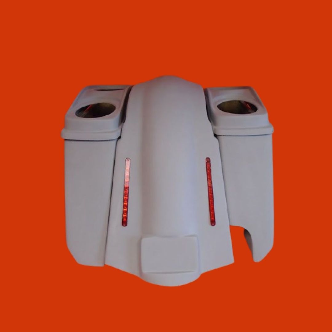 Harley Davidson 5" Extended Saddlebags Right Side Cut Out   Replacement Fender   lids 89 - 08