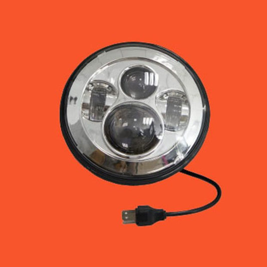 7" DAYMAKER Replacement Chrome Projector HID LED Light Bulb Headlight Motorcycle Harley
