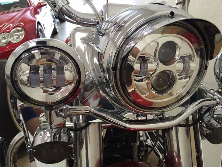 4.5” Stretched Bagger Kit Harley Davidson With Three Piece Custom Chrome Headlight