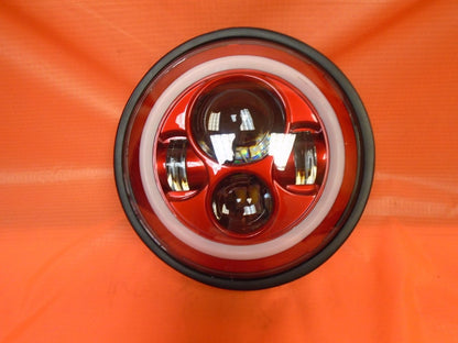 7" DAYMAKER Yamaha Royal Star Venture RED with RED Halo Projector HID LED Light Bulb Headlight Motorcycle