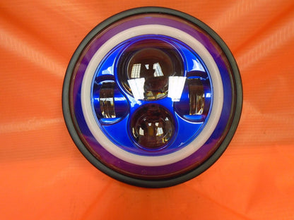 7" DAYMAKER Yamaha Royal Star Venture BLUE with BLUE Halo Projector HID LED Light Bulb Headlight Motorcycle