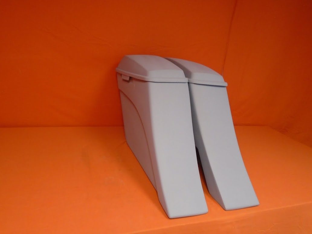 Harley Davidson 6" Extended Stretched Out & Down Saddlebags - 2014 - 2018  Model Style Bags   lids - No Cut Outs
