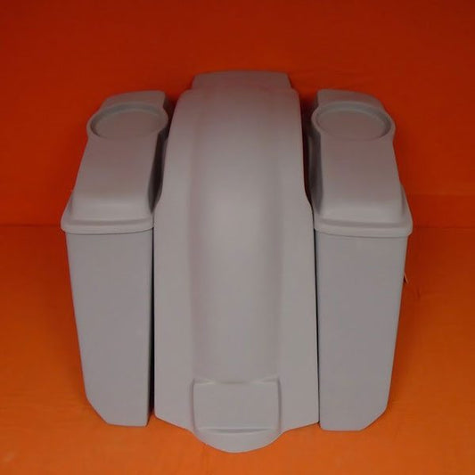 Harley Davidson Heritage Softail 5" Extended Saddlebags 6.5" Speaker Lids   Fender No Cutouts