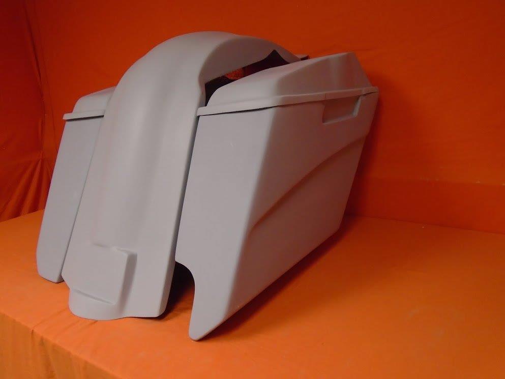 Harley Davidson 5" Extended Stretched Saddlebags With No Cut Outs Fender 6 x 9 Speaker Lids