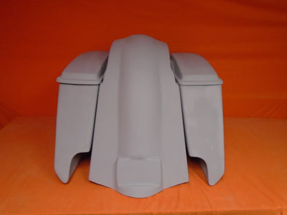 Harley Davidson 5" Extended Stretched Saddlebags With Cut Outs Fender Lids