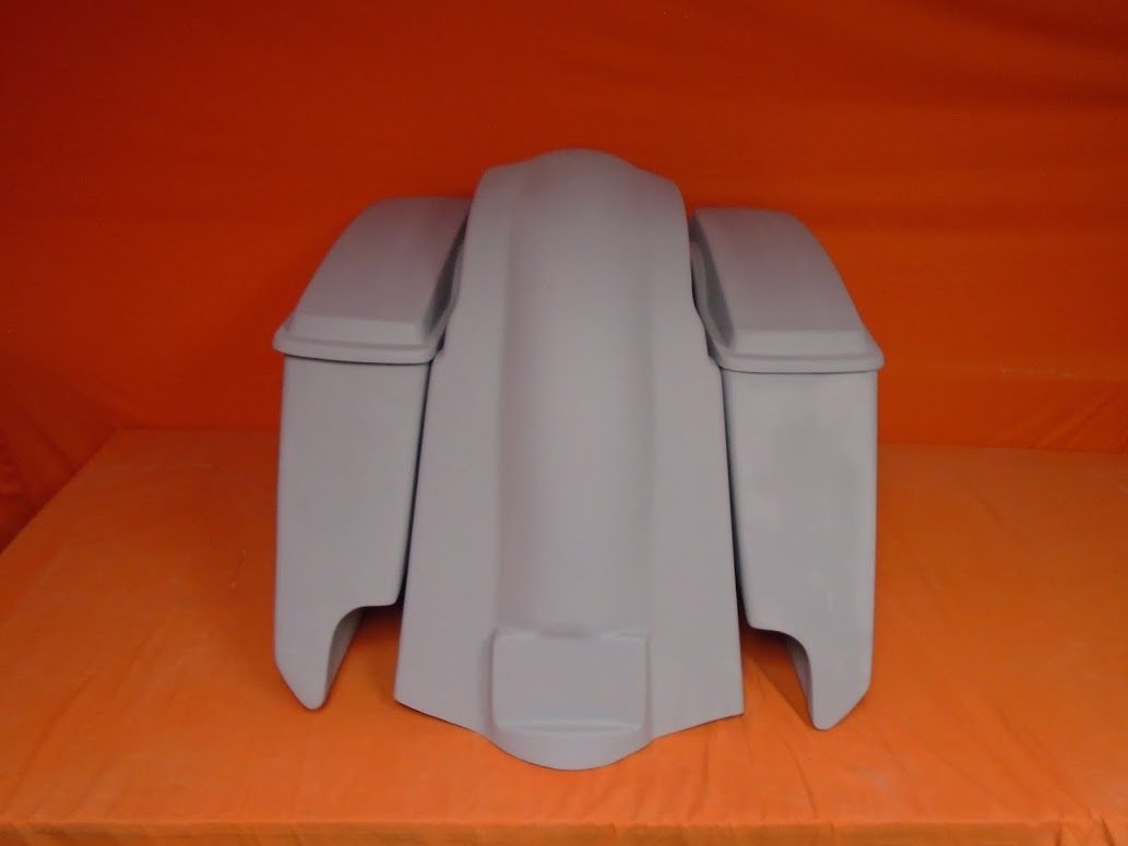 Harley Davidson 5" Softail Heritage Extended Stretched Saddlebags Lids Fender Dual CutOuts
