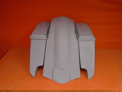 Harley Davidson 5" Softail Heritage Extended Stretched Saddlebags Lids Fender Dual CutOuts