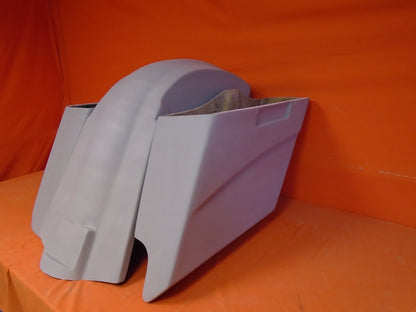 Harley Davidson 5" Extended Saddlebags With Right Side Cut Out Fender - No lids