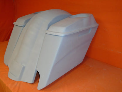 Harley Davidson 5" Stretched Extended Saddlebags With Right Cut Out - Fender 6x9 Speaker Lids