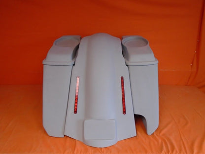 Harley Davidson 5" Heritage Softail Extended Saddlebags 6 x 9 Speaker Lids   LED Fender Right Cutout