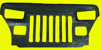 1987-95 Fits: Jeep Wrangler Yj Overlay Grille Grill Mean Furious Angry Bird Eyes Fiberglass
