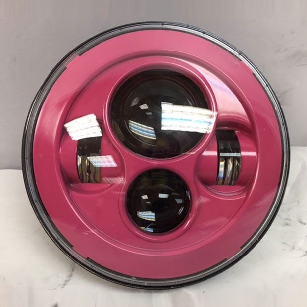 7" DAYMAKER Replacement PINK Projector HID LED Light Bulb Headlight Motorcycle Harley