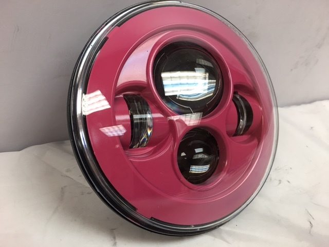7" DAYMAKER Replacement PINK Projector HID LED Light Bulb Headlight Motorcycle Harley