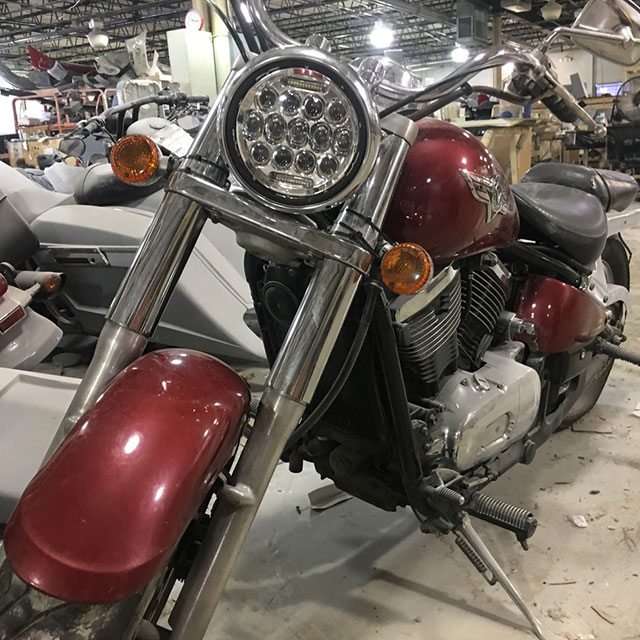 7" DAYMAKER Kawasaki Vulcan Nomad 800 Replacement 75W Chrome HID LED Light Bulb Headlight Motorcycle