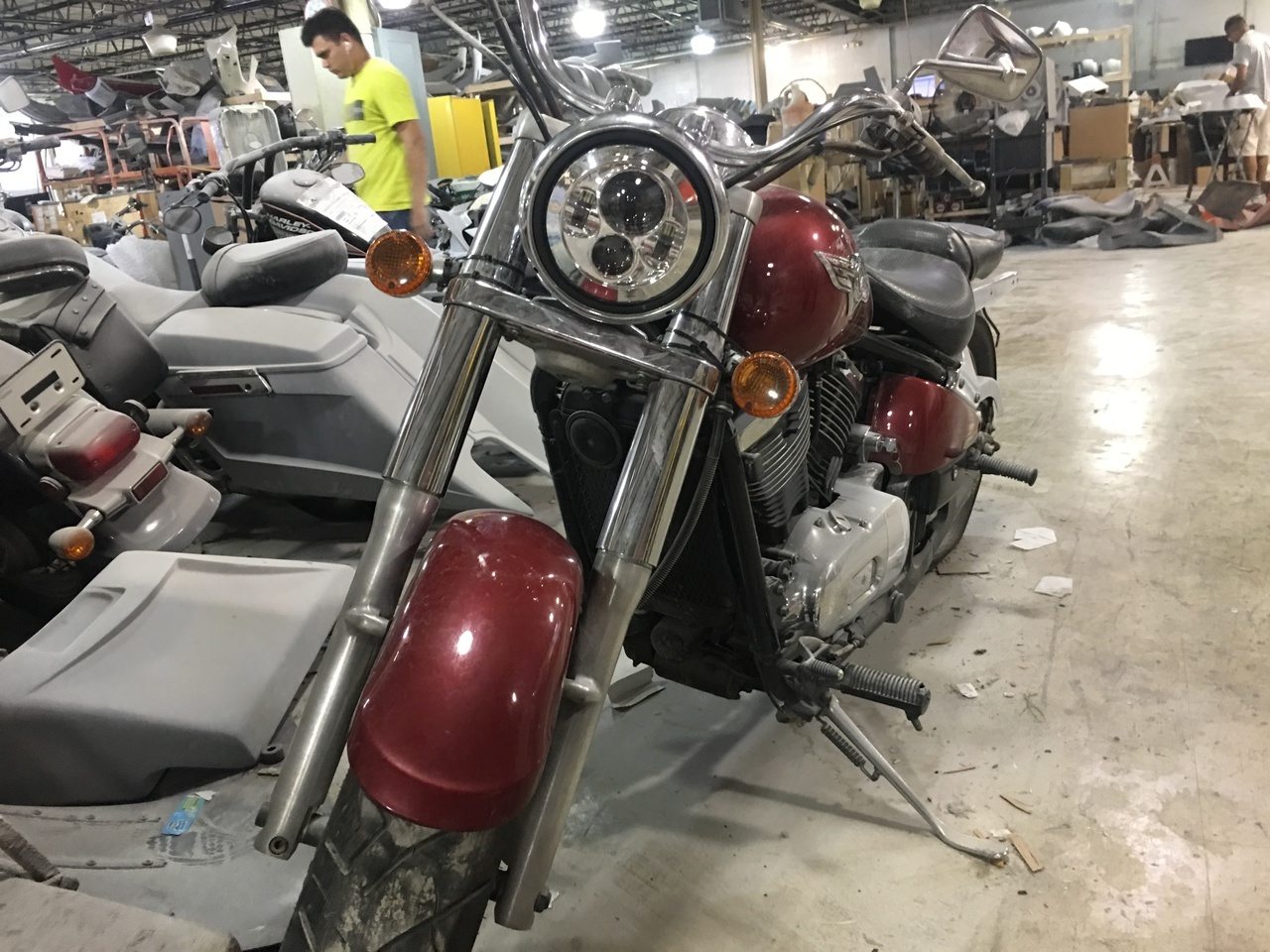 7" DAYMAKER Kawasaki Vulcan Nomad 800 Replacement Chrome HID LED Light Bulb Headlight Motorcycle