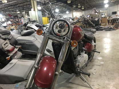 7" DAYMAKER Kawasaki Vulcan Nomad 800 Replacement Chrome HID LED Light Bulb Headlight Motorcycle