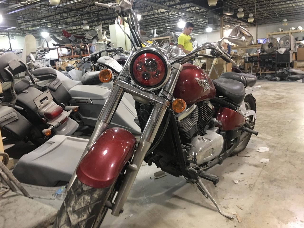 7" DAYMAKER Kawasaki Vulcan Nomad 800 Replacement Red HID LED Light Bulb Headlight Motorcycle