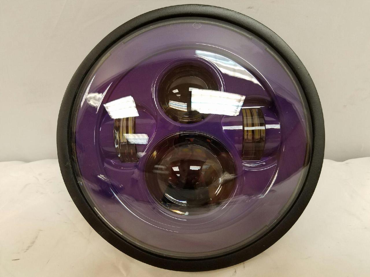 7" DAYMAKER Kawasaki Vulcan Nomad 800 Replacement Purple HID LED Light Bulb Headlight Motorcycle
