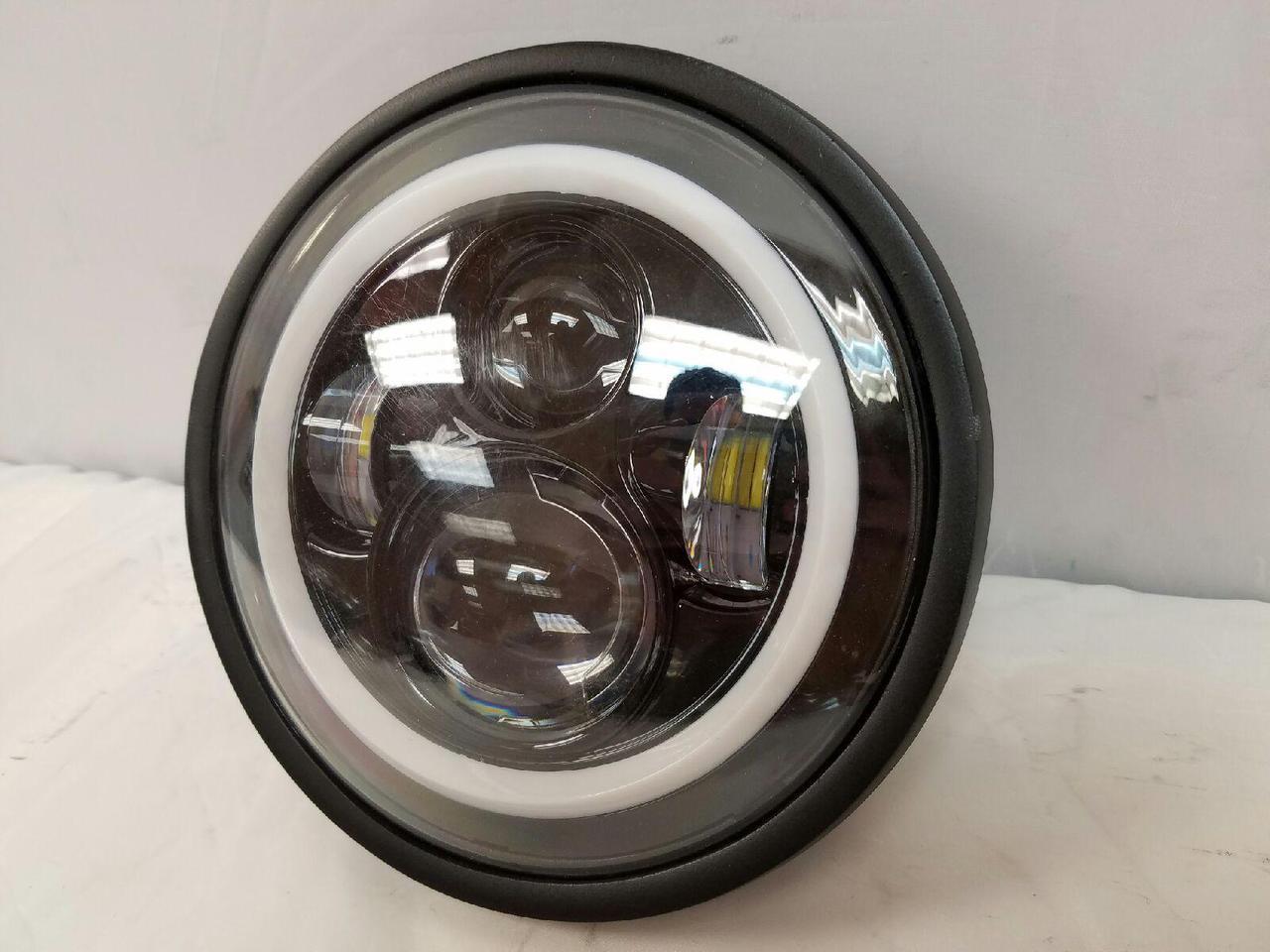 7" DAYMAKER Kawasaki Vulcan Nomad 800 Black With Red Halo HID LED Light Bulb Headlight Motorcycle