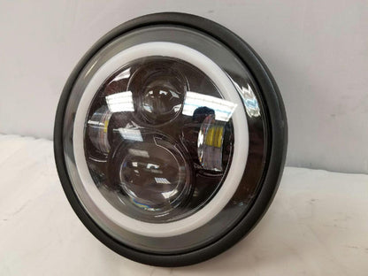 7" DAYMAKER Kawasaki Vulcan Nomad 800 Black With Blue Halo HID LED Light Bulb Headlight Motorcycle