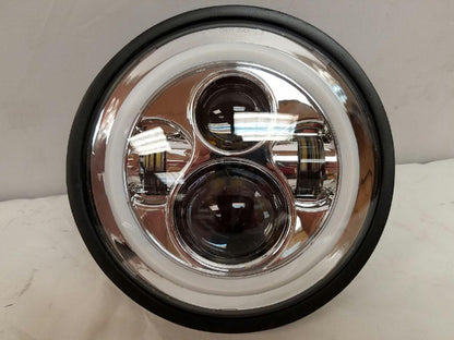 7" DAYMAKER Kawasaki Vulcan Nomad 800 Chrome With Amber Halo HID LED Light Bulb Headlight Motorcycle